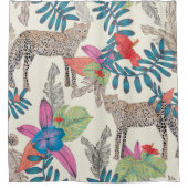 Handgetrokken luipaard douchegordijn (Voorkant)