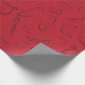 Handgetrokken minimalistische Valentijn Cadeaupapier (Hoek)