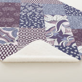 Handgetrokken naadloos patchworkpatroon. sherpa deken (3/4)
