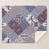 Handgetrokken naadloos patchworkpatroon. sherpa deken (Voorkant (horizontaal))