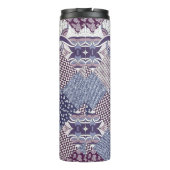 Handgetrokken naadloos patchworkpatroon.  thermosbeker (Achterkant)