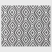 Handgetrokken naadloos patroon in zwart-wit.  cadeaupapier (Vlak)