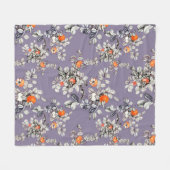 Handgetrokken naadloos patroon met takken en vruch fleece deken (Voorkant (Horizontaal))