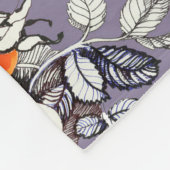 Handgetrokken naadloos patroon met takken en vruch fleece deken (Hoek)