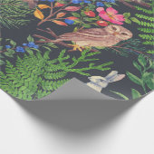 Handgetrokken naadloos patroon met waterverf bos cadeaupapier (Hoek)