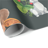 Handgetrokken naadloos patroon met waterverf bos cadeaupapier (Rol Hoek)