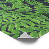 Handgetrokken naadloos patroon met waterverf bos poster (Hoek)