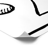 Handgetrokken naadloze sierstammenpatrouille poster (Hoek)