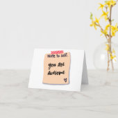 Handgetrokken notitie voor zichzelf: Je bent gewel Kaart (Gele Bloem)