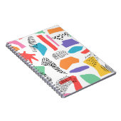 Handgetrokken oppervlak. Artistieke Memphis textur Notitieboek (Rechterzijde)