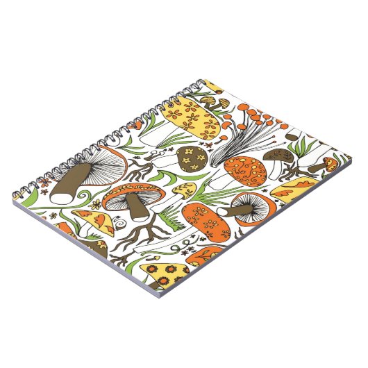 Handgetrokken paddenstoelen notitieboek (Linkerzijde)