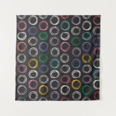 Handgetrokken patroon met geborstelde lijnen naadl wandkleed (Voorkant (horizontaal))