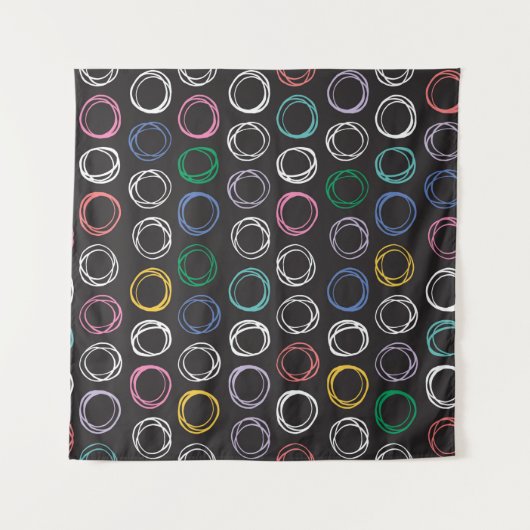 Handgetrokken patroon met geborstelde lijnen naadl wandkleed (Voorkant (horizontaal))