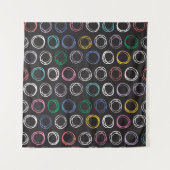 Handgetrokken patroon met geborstelde lijnen naadl wandkleed (Voorkant)