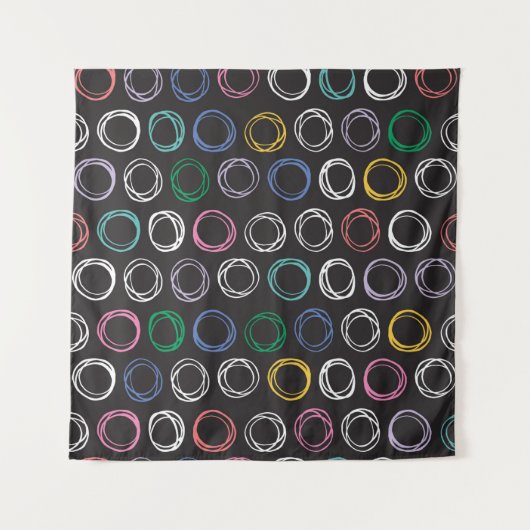 Handgetrokken patroon met geborstelde lijnen naadl wandkleed (Voorkant)