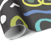 Handgetrokken penseel. Abstract patroon, zigzags,  Cadeaupapier (Rol Hoek)