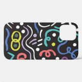Handgetrokken penseel. Abstract patroon, zigzags,  Case-Mate iPhone Case (Achterkant (horizontaal))