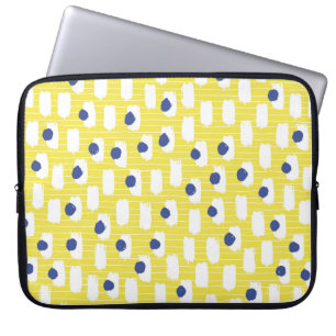 Handgetrokken penseellijn naadloos patroon. laptop sleeve
