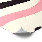 Handgetrokken penseelpatroon, zigzags, lijnen en c poster (Hoek)