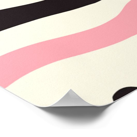 Handgetrokken penseelpatroon, zigzags, lijnen en c poster (Hoek)