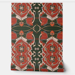 Handgetrokken Perzisch tapijt Behang