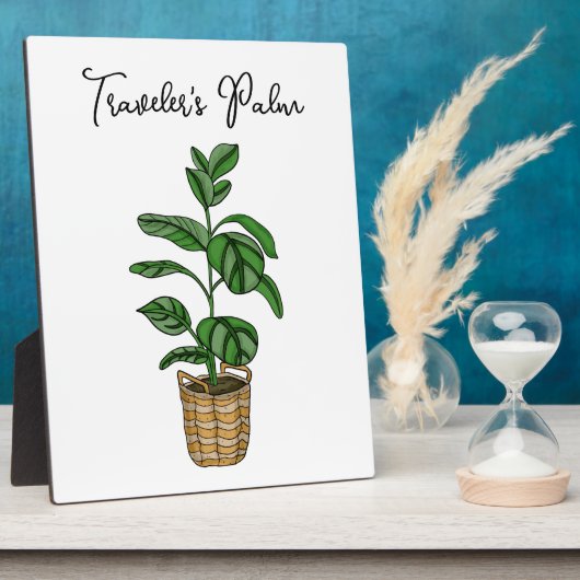 Handgetrokken reishandpalm fotoplaat (Zijkant)