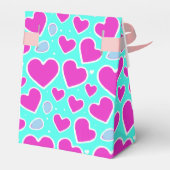 Handgetrokken Roze Hart Valentijn Gift Bag Favorie Bedankdoosjes (Achterkant)