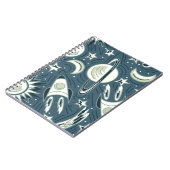 Handgetrokken ruimte naadloos patroon. Planten Notitieboek (Linkerzijde)