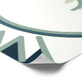 Handgetrokken ruimte naadloos  patroon. Planten Poster (Hoek)