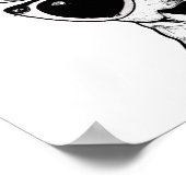 Handgetrokken schets van herten met een bril poster (Hoek)