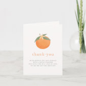 Handgetrokken Sinaasappels Blossom Spring Baby sho Bedankkaart (Voorkant)