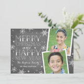 Handgetrokken Snowflakes Collectie Feestdagenkaart (Staand voorkant)