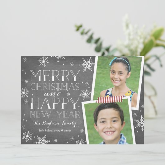 Handgetrokken Snowflakes Collectie Feestdagenkaart (Staand voorkant)