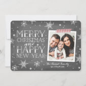 Handgetrokken Snowflakes Collectie Feestdagenkaart (Voorkant)