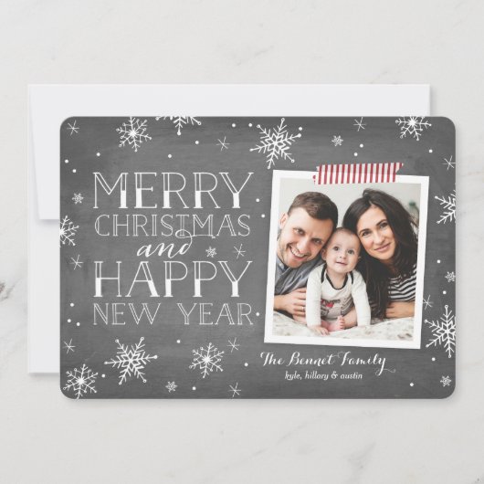 Handgetrokken Snowflakes Collectie Feestdagenkaart (Voorkant)