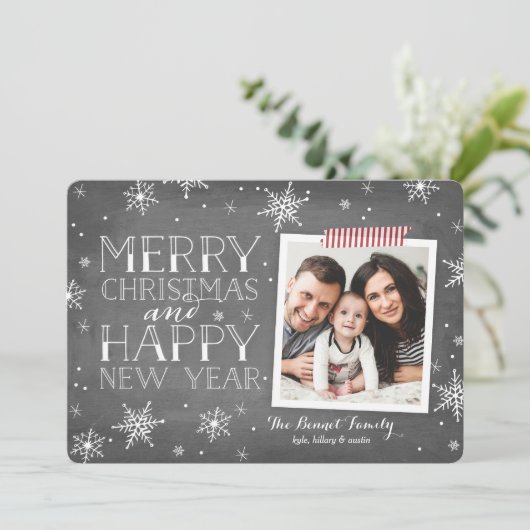 Handgetrokken Snowflakes Collectie Feestdagenkaart (Staand voorkant)