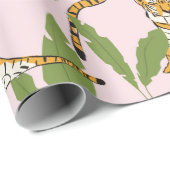 Handgetrokken tijger naadloos patroon, grote katte cadeaupapier (Rol Hoek)