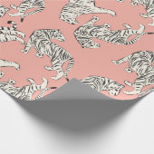 Handgetrokken tijger naadloos patroon, grote katte cadeaupapier (Hoek)