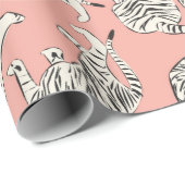 Handgetrokken tijger naadloos patroon, grote katte cadeaupapier (Rol Hoek)