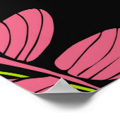 Handgetrokken tropische bladeren. Exotisch plant.  Poster (Hoek)