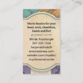 Handgetrokken twistgaren hank skein crochet haakha visitekaartje (Achterkant)