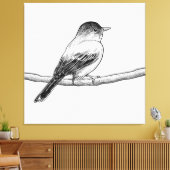 Handgetrokken vogelillustratie canvas afdruk (Insitu (Woonkamer))