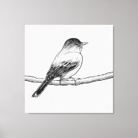 Handgetrokken vogelillustratie