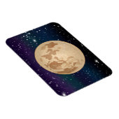 Handgetrokken volle maan en mousserende sterren magneet (Rechterzijde)