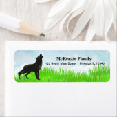 Handgetrokken vos etiket (Insitu)