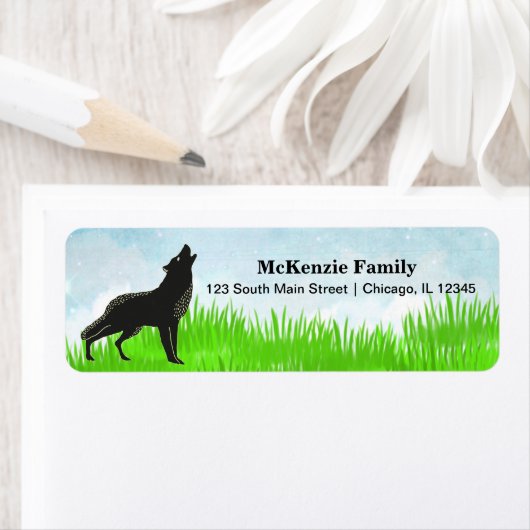 Handgetrokken vos etiket (Insitu)