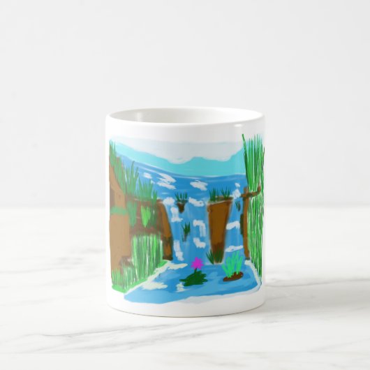 Handgetrokken waterval koffiemok (Center)