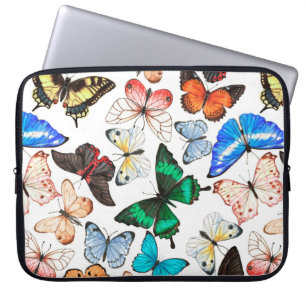 Handgetrokken waterverf naadloos met kleur laptop sleeve