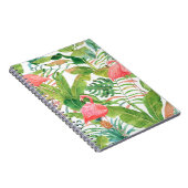 Handgetrokken waterverf naadloos met roze f notitieboek (Rechterzijde)