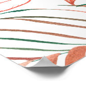 Handgetrokken waterverf naadloos met roze f poster (Hoek)